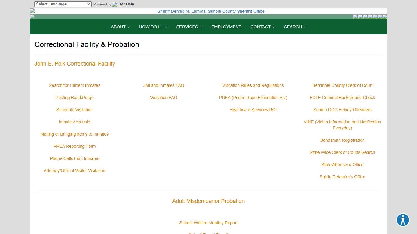 Correctional Facility & Probation